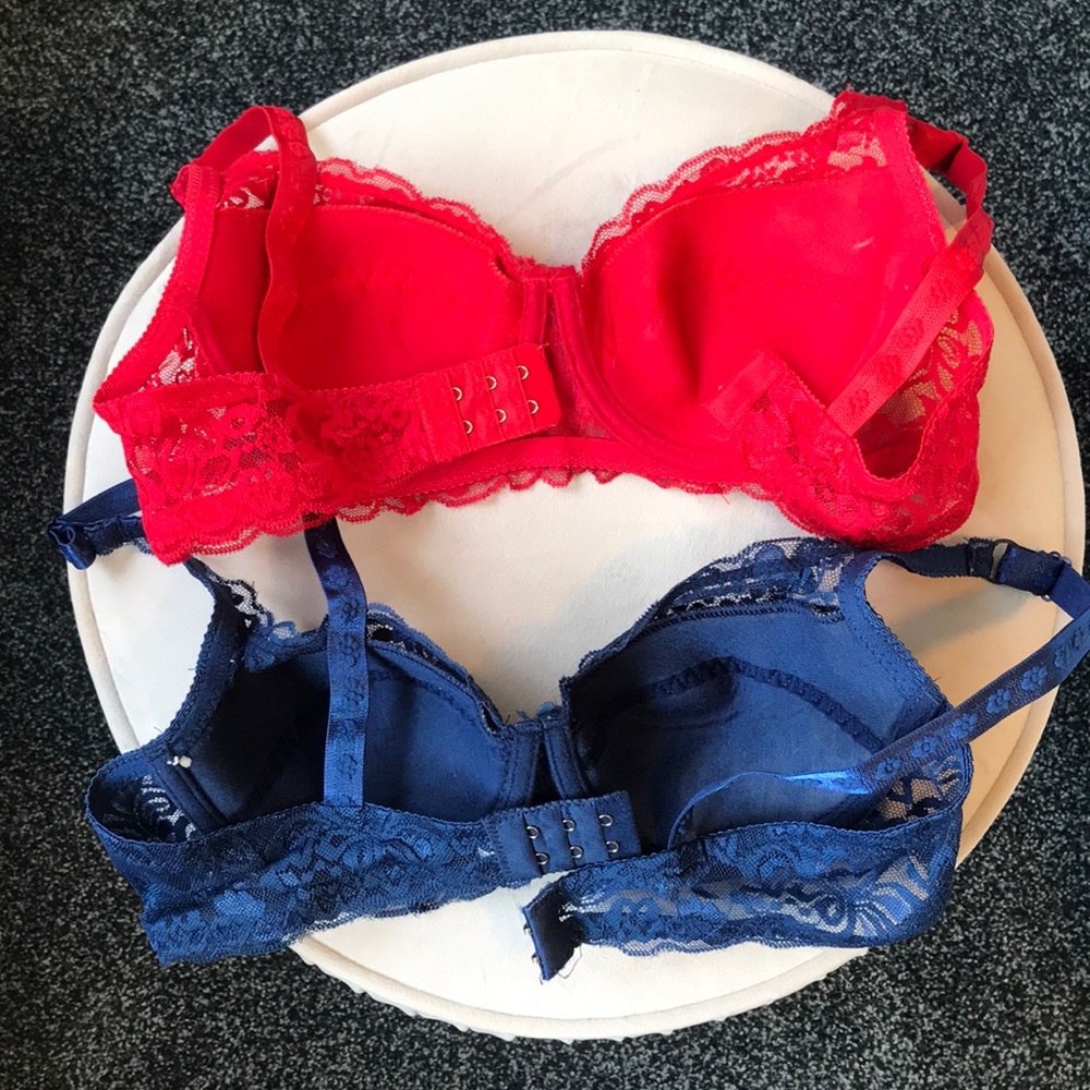 Vintage Style Bra Bundle Red & Blue